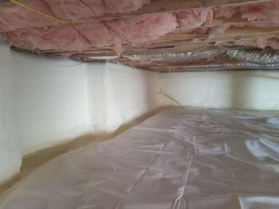 Crawl space encapsulation with closed-cell spray foam for Attic Insulation in Bear Creek